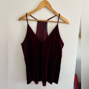 Like New Abercrombie & Fitch Velour Red Racerback Tank—Small